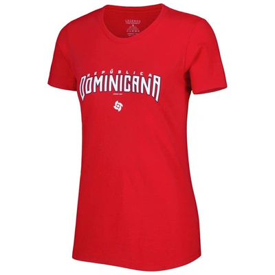 Shop Legends Red Dominican Republic Baseball 2023 World Baseball Classic Country T-shirt