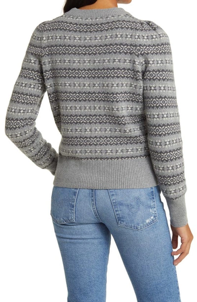 Shop Faherty Highland Fair Isle Sweater In Grey Multi