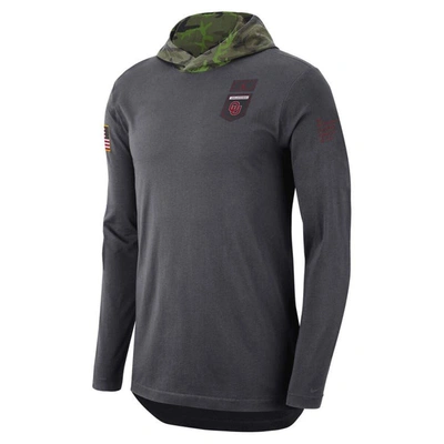 Shop Jordan Brand Anthracite Oklahoma Sooners Military Long Sleeve Hoodie T-shirt