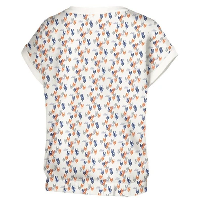 Shop Lusso White New York Mets Madge Dolman Tri-blend T-shirt