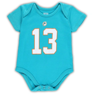 Mitchell & Ness Infant  Dan Marino Aqua Miami Dolphins Mainliner Retired Player Name & Number Bodysui In Aqua
