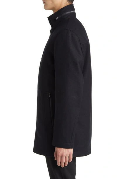 Shop Hugo Boss Camron Wool Blend Jacket In Dark Blue