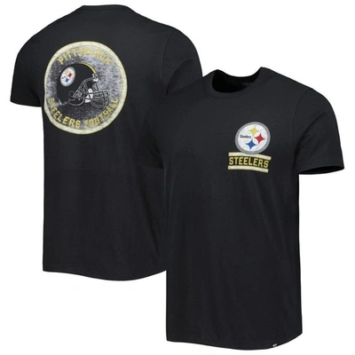 Shop 47 ' Black Pittsburgh Steelers Open Field Franklin T-shirt