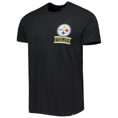 Shop 47 ' Black Pittsburgh Steelers Open Field Franklin T-shirt