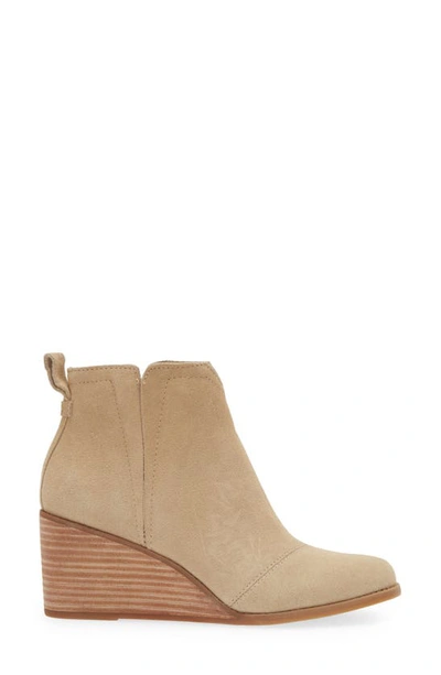 Shop Toms Clare Wedge Bootie In Natuarl