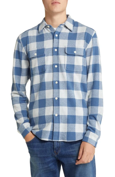 Shop Faherty Legend Buffalo Check Flannel Button-up Shirt In Sky Ridge Buffalo
