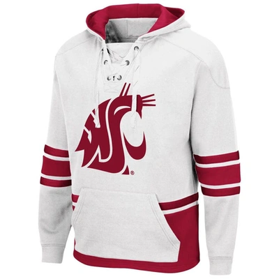 Shop Colosseum White Washington State Cougars Lace Up 3.0 Pullover Hoodie