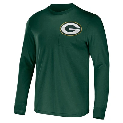 Shop Nfl X Darius Rucker Collection By Fanatics Green Green Bay Packers Team Long Sleeve Pocket T-shirt