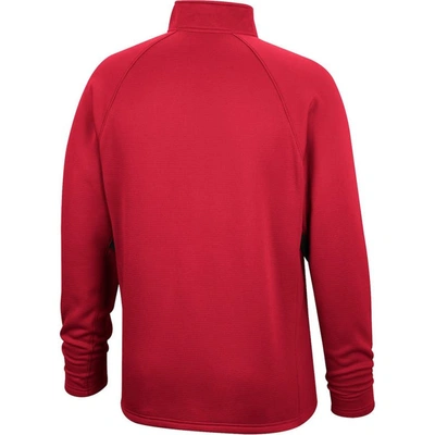 Shop Top Of The World Crimson/black Oklahoma Sooners Color Blocked Martis Raglan Quarter-zip Jacket
