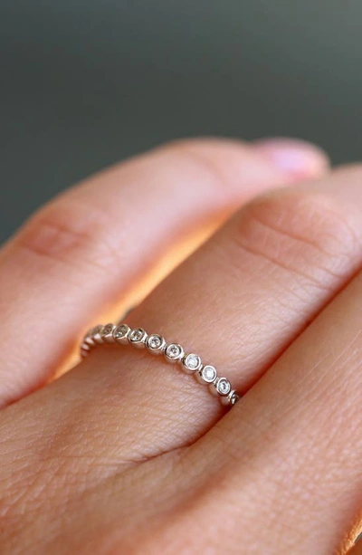 Sethi Couture Mini Bezel Diamond Band Ring In 18k Wg