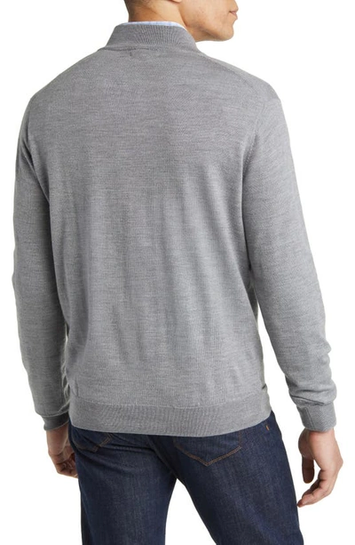 Shop Peter Millar Autumn Crest Wool Blend Quarter Zip Pullover In British Grey