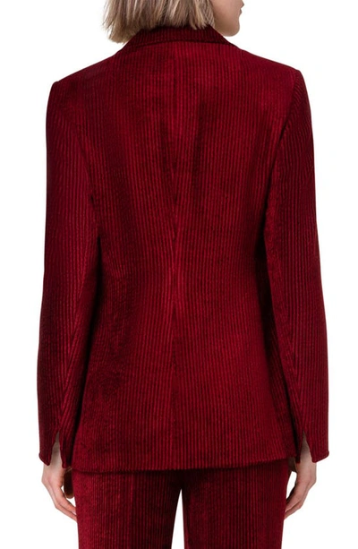 Shop Akris Punto Corduroy Blazer In 069 Garnet