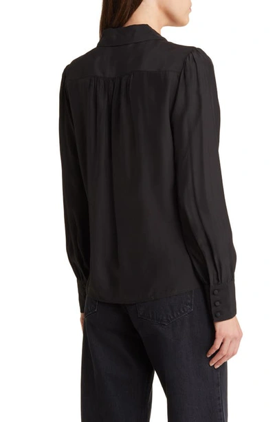 Shop Frame Victorian Silk Shirt In Noir