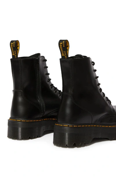 Shop Dr. Martens' Jadon Platform Boot In Black Polished Smooth