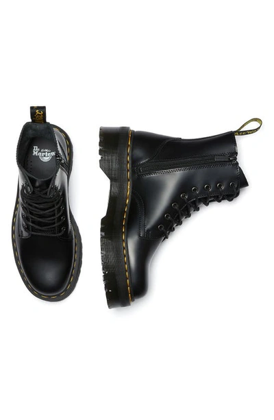 Shop Dr. Martens' Jadon Platform Boot In Black Polished Smooth