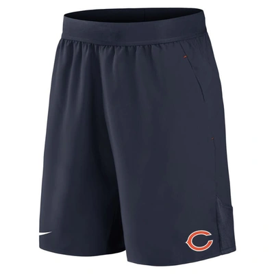 Shop Nike Navy Chicago Bears Stretch Woven Shorts