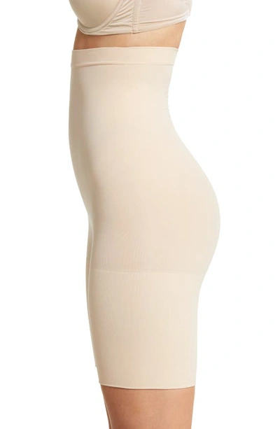 Shop Spanx Everyday Shaping High Waist Mid-thigh Shorts In Soft Nude