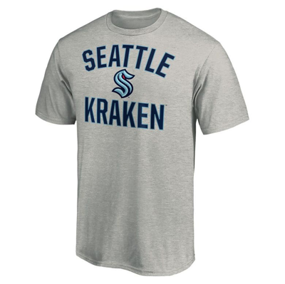 Shop Fanatics Branded Heathered Gray Seattle Kraken Big & Tall Victory Arch T-shirt In Heather Gray