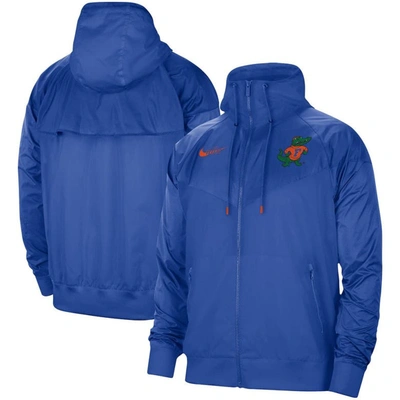 Shop Nike Royal Florida Gators Windrunner Raglan Full-zip Jacket