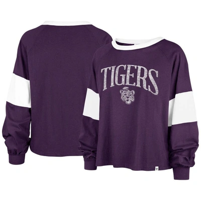 Shop 47 '  Purple Lsu Tigers Upside Rhea Raglan Long Sleeve T-shirt