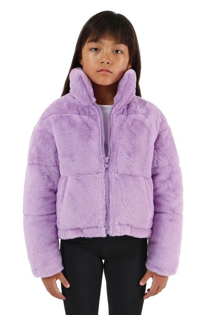 Shop Apparis Kids' Billie Faux Fur Jacket In Wisteria