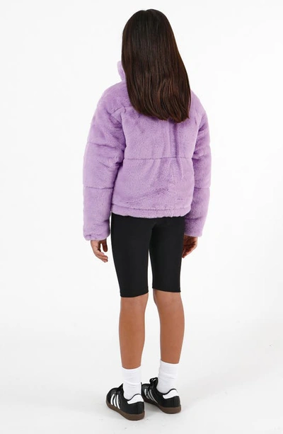 Shop Apparis Kids' Billie Faux Fur Jacket In Wisteria