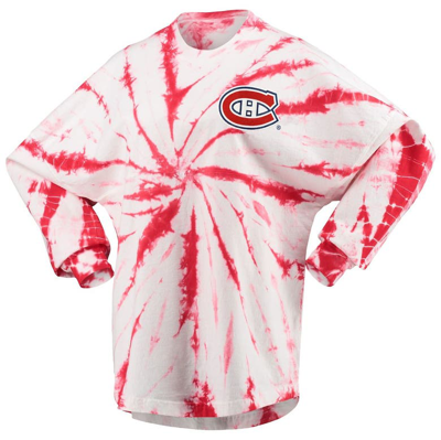 Shop Spirit Jersey Red Montreal Canadiens Spiral Tie-dye Long Sleeve T-shirt