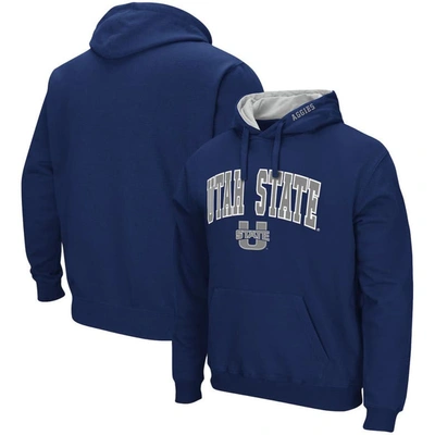 Shop Colosseum Navy Utah State Aggies Arch And Logo Pullover Hoodie