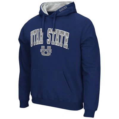 Shop Colosseum Navy Utah State Aggies Arch And Logo Pullover Hoodie