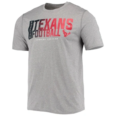Shop New Era Heathered Gray Houston Texans Combine Authentic Game On T-shirt In Heather Gray