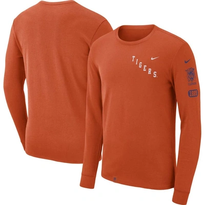Shop Nike Orange Clemson Tigers Repeat Logo 2-hit Long Sleeve T-shirt