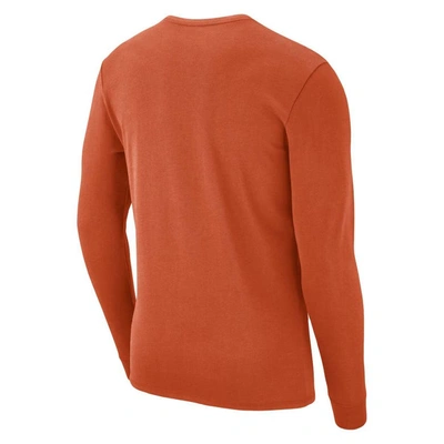 Shop Nike Orange Clemson Tigers Repeat Logo 2-hit Long Sleeve T-shirt