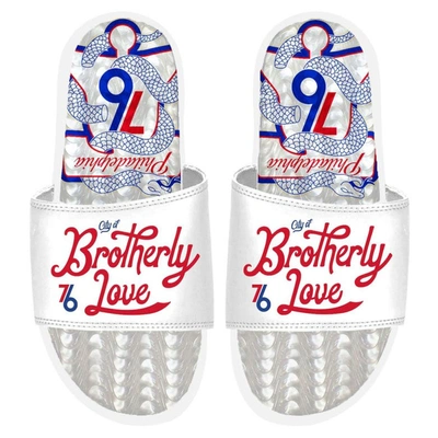 Shop Islide White Philadelphia 76ers 2022/23 City Edition Gel Slide Sandals