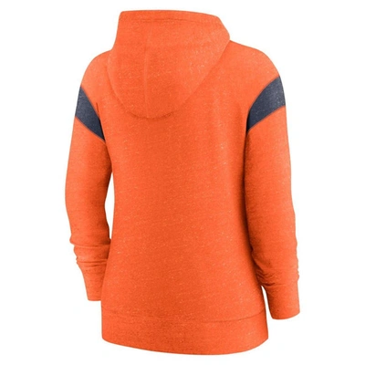 Shop Nike Orange/navy Denver Broncos Monaco Lightweight Full-zip Hoodie