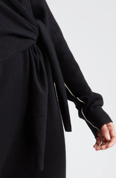 Maria Mcmanus Knot Cashmere Midi Dress In Black