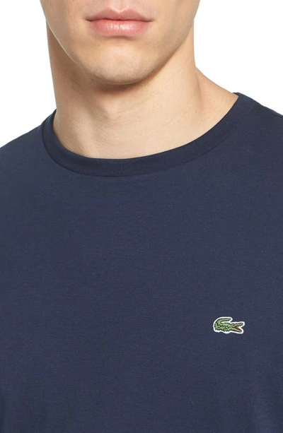 Shop Lacoste Pima Cotton T-shirt In Navy Blue