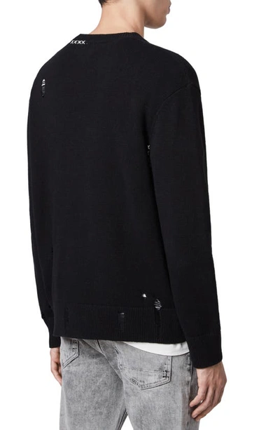 Shop Allsaints Logo Sweater In Black