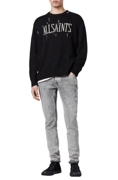 Shop Allsaints Logo Sweater In Black