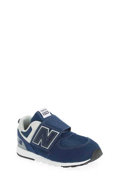 Shop New Balance Kids' 574 New B Sneaker In Navy