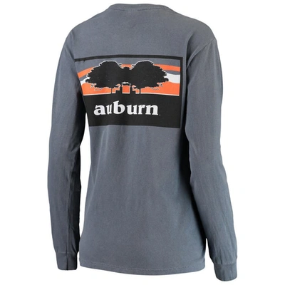Shop Summit Sportswear Navy Auburn Tigers Comfort Colors Campus Skyline Long Sleeve Oversized T-shirt