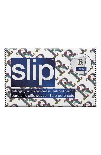Slip Embroidered Pure Silk Queen Pillowcase