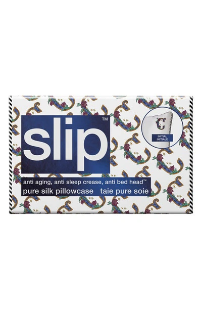 Slip Embroidered Pure Silk Queen Pillowcase