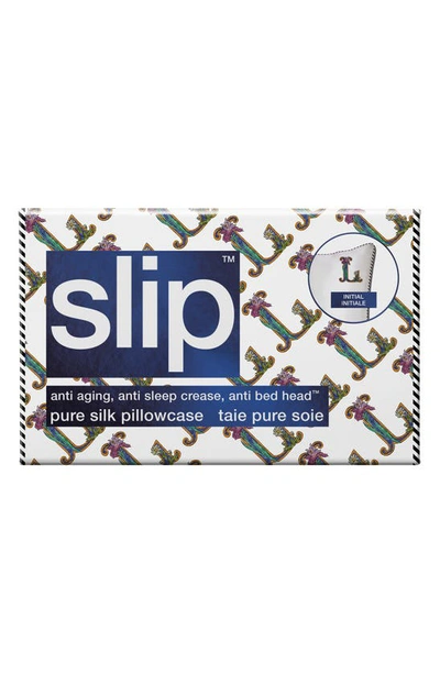 Slip Embroidered Pure Silk Queen Pillowcase