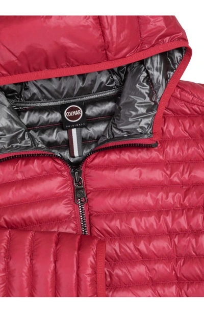 Shop Colmar Hooded Water Repellent Down Recycled Nylon Puffer Jacket In Rebel-dark Steel