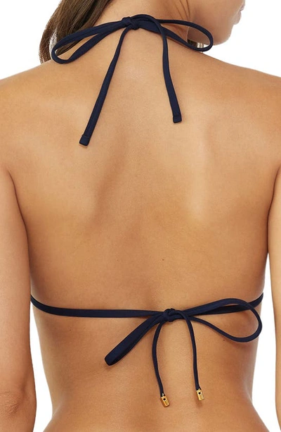 Shop Pq Swim Lace Triangle Bikini Top In Neptune