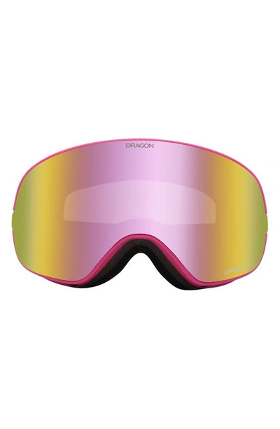 Shop Dragon X2s 72mm Spherical Snow Goggles With Bonus Lenses In Drip Ll Pink Ion Dark Smoke