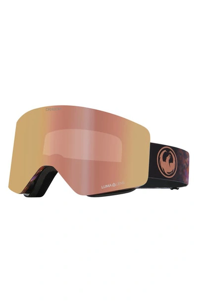 Shop Dragon R1 Otg 63mm Snow Goggles With Bonus Lens In Amethyst Ll Rose Gold Ion