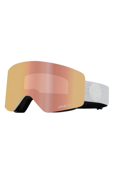 Shop Dragon R1 Otg 63mm Snow Goggles With Bonus Lens In Alpina Ll Rose Gold Ion Amber