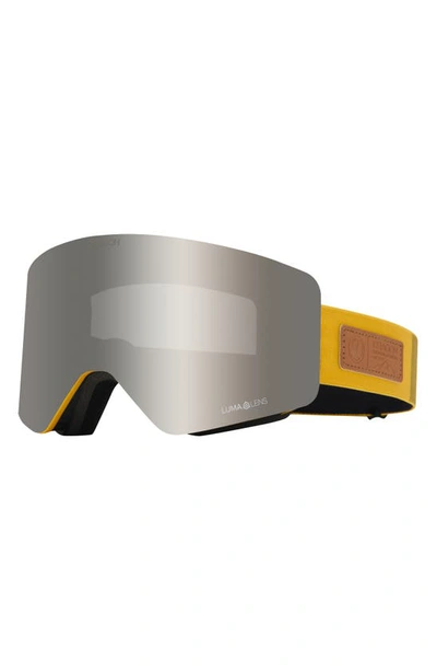 Shop Dragon R1 Otg 63mm Snow Goggles With Bonus Lens In Yellowstone Ll Silver Ion