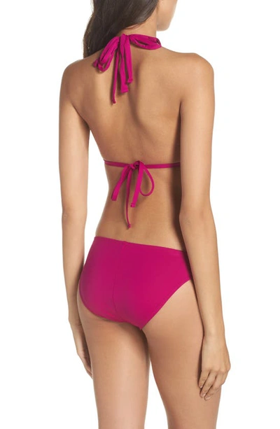 Shop La Blanca Island Goddess Halter Bikini Top In Magenta